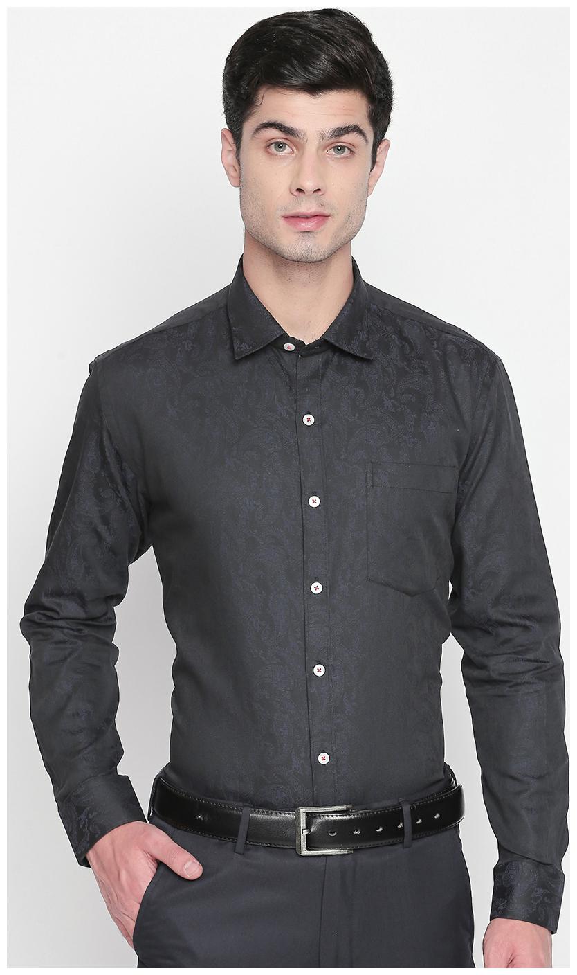 

Zido Men Black Printed Slim Fit Casual Shirt