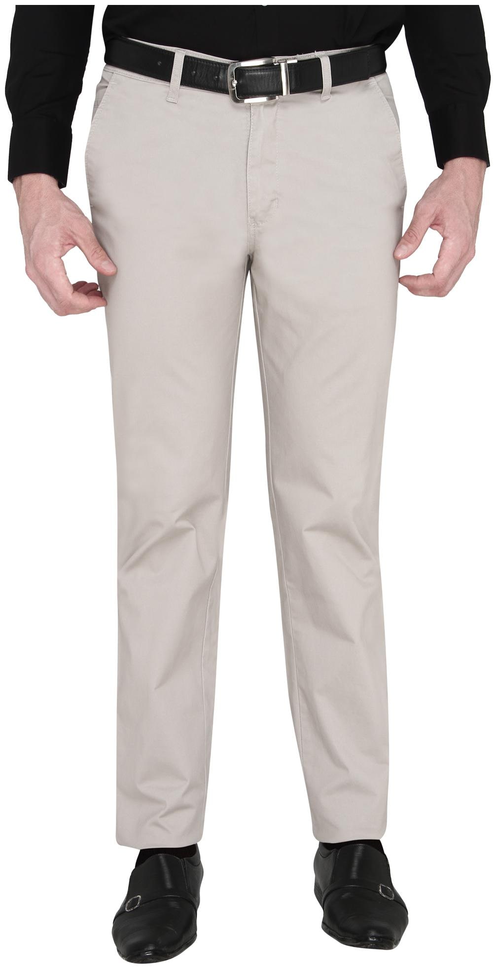 

Zido Men Grey Solid Slim fit Regular trousers