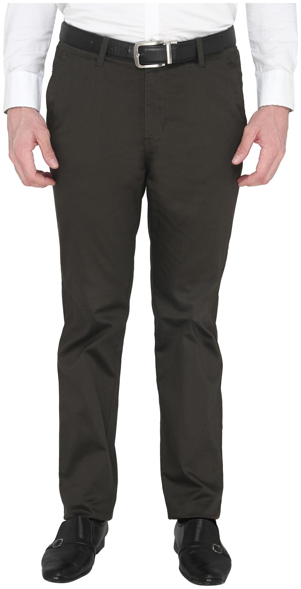 

Zido Men Grey Solid Slim fit Regular trousers