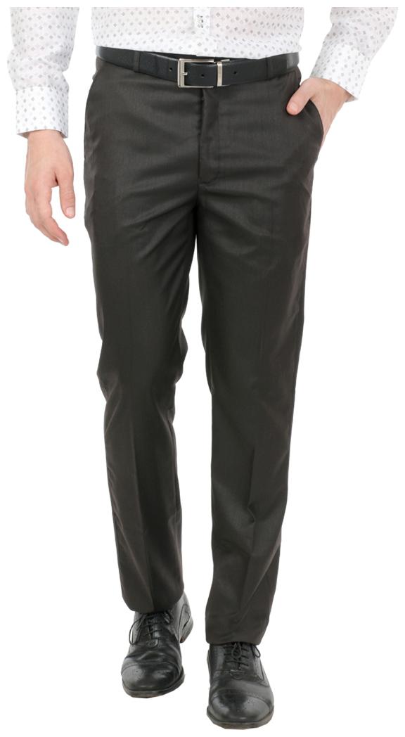 

Zido Men Solid Slim Fit Formal Trouser - Brown