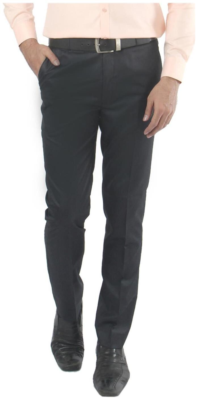 

Zido Men Solid Regular Fit Formal Trouser - Grey