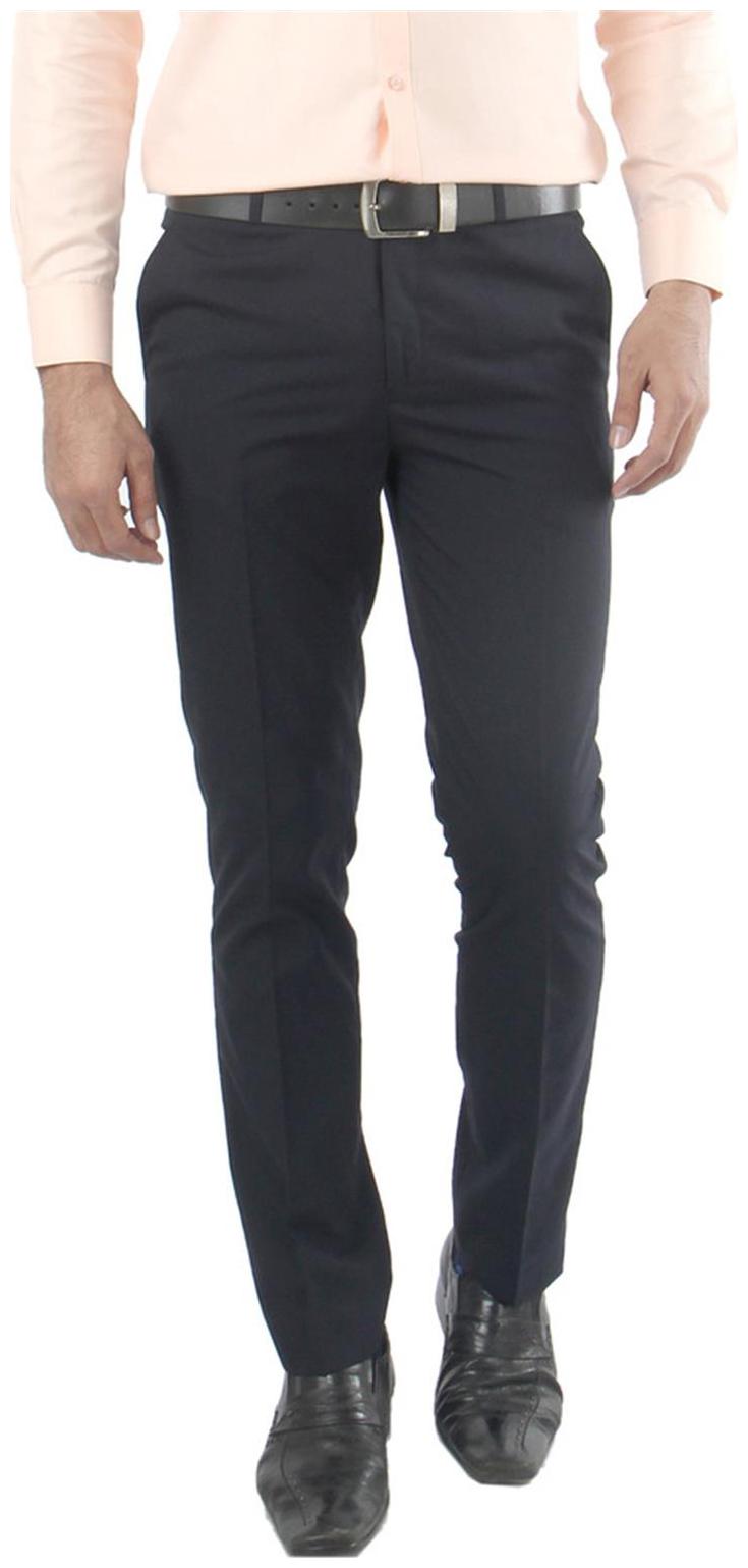 

Zido Men Solid Regular Fit Formal Trouser - Blue
