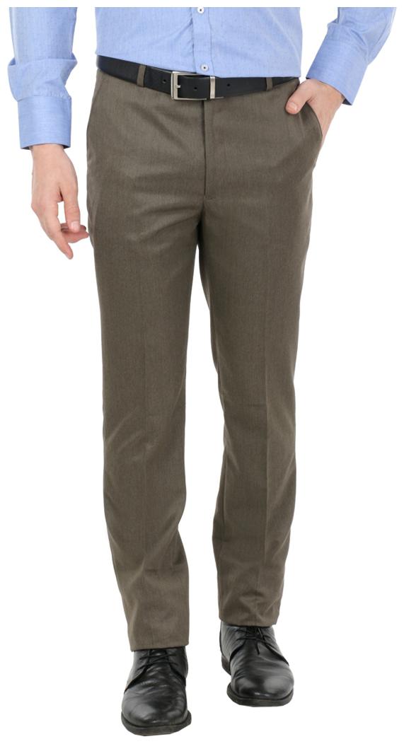 

Zido Men Solid Slim Fit Formal Trouser - Brown