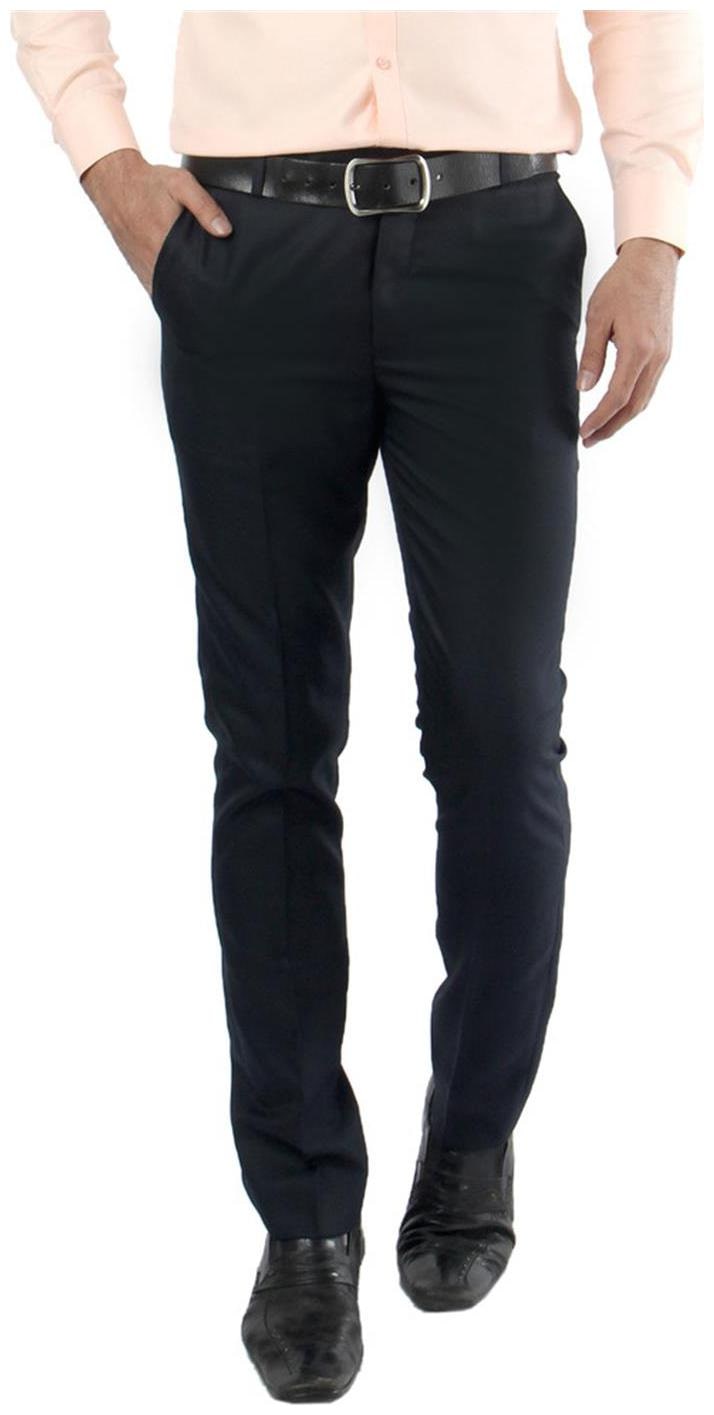 

Zido Men Solid Regular Fit Formal Trouser - Blue