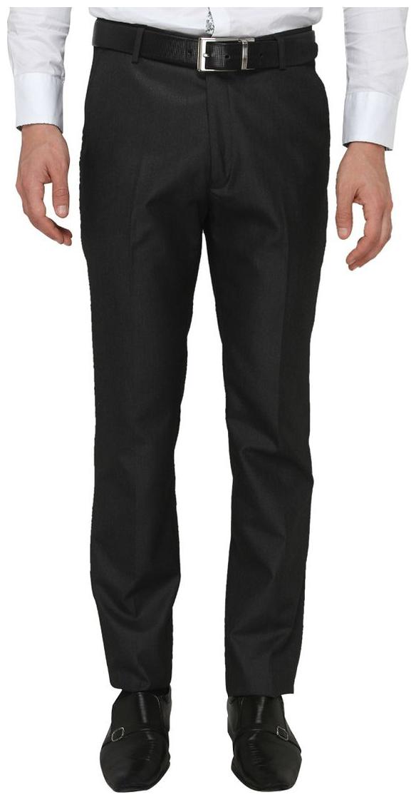

Zido Men Solid Slim Fit Formal Trouser - Brown