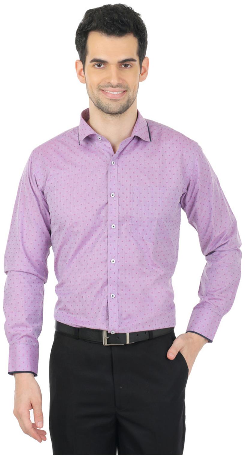

Zido Men Slim fit Formal Shirt - Pink