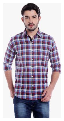 

Zido Men Multi Checked Slim Fit Casual Shirt
