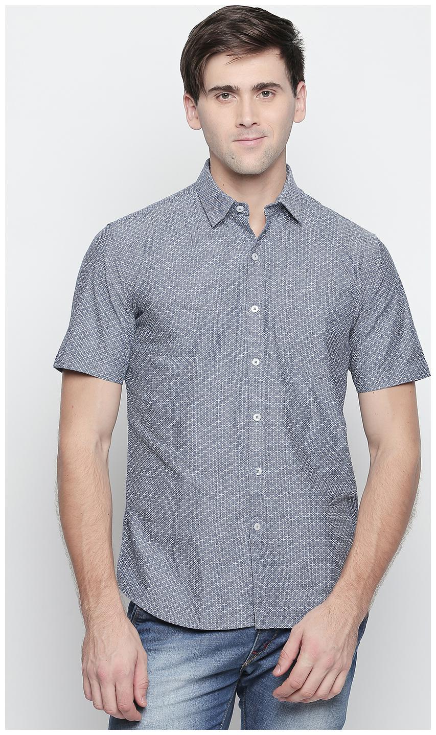 

Zido Men Grey Printed Slim Fit Casual Shirt
