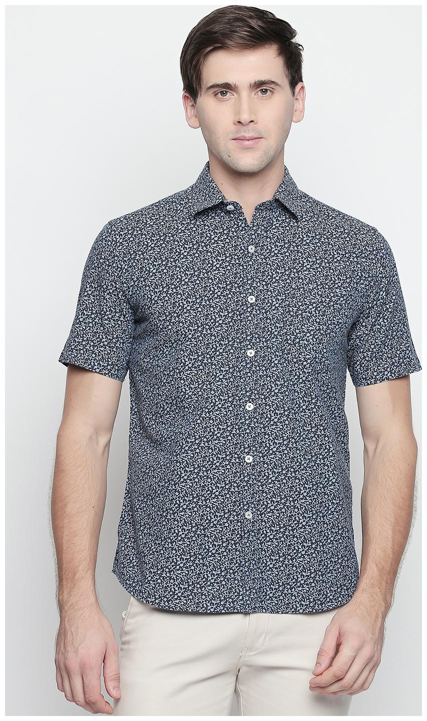 

Zido Men Black Printed Slim Fit Casual Shirt