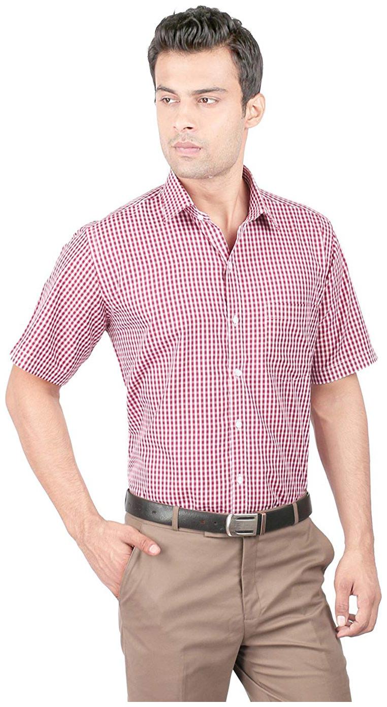 

Zido Men Slim fit Formal Shirt - Maroon