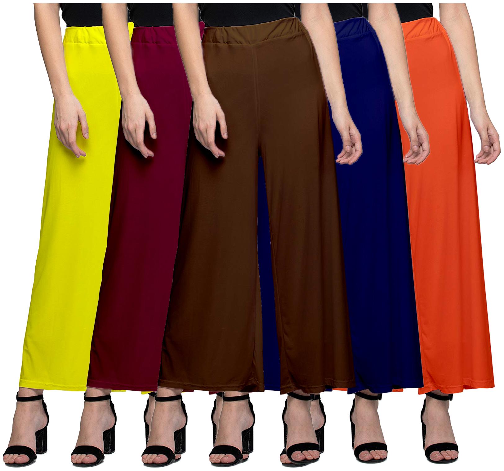

Zindwear Multi Solid Straight Palazzo