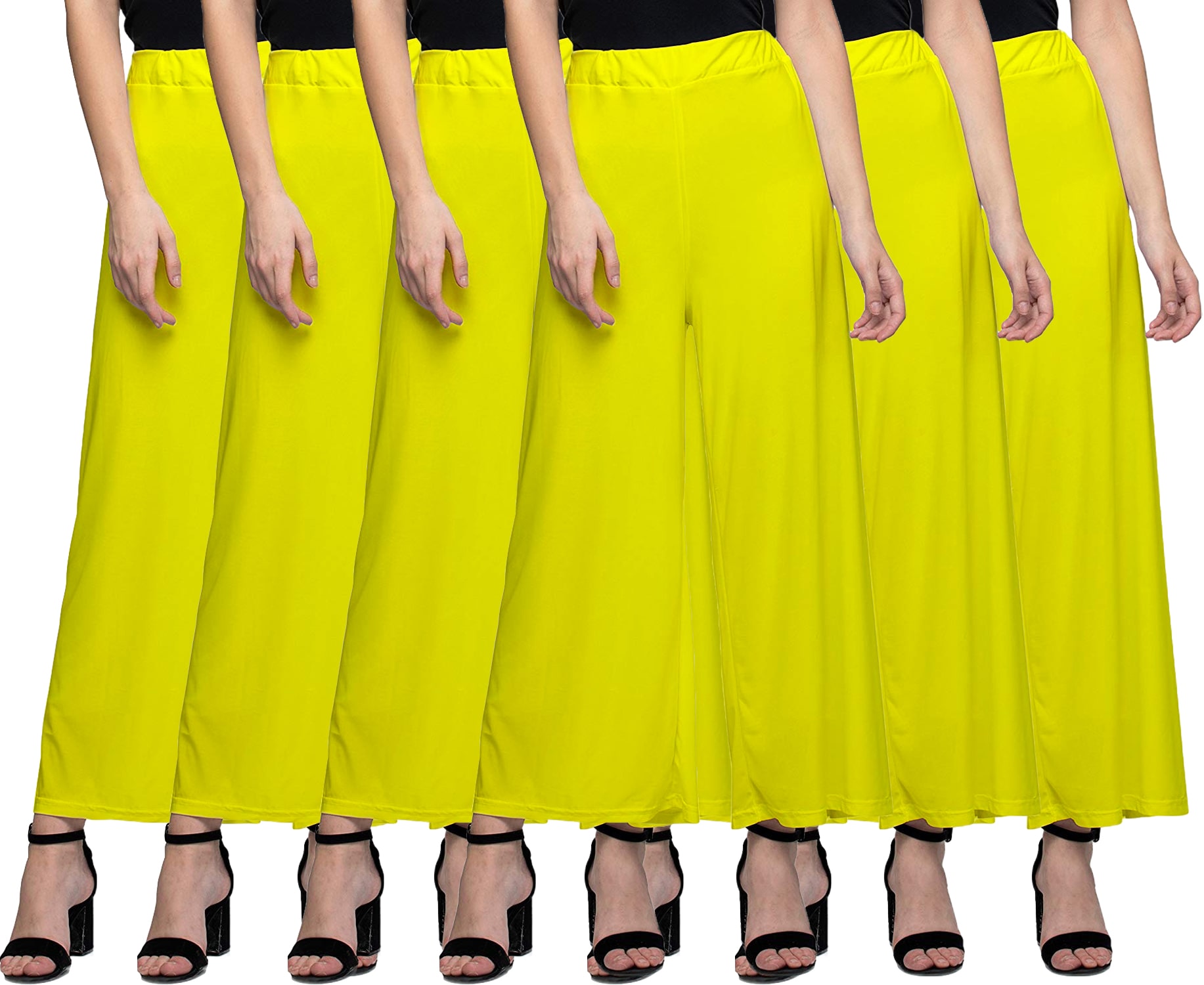 

Zindwear Yellow Solid Straight Palazzo