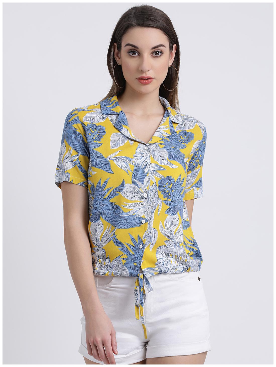 

Zink London Women Printed Shirt style - Yellow