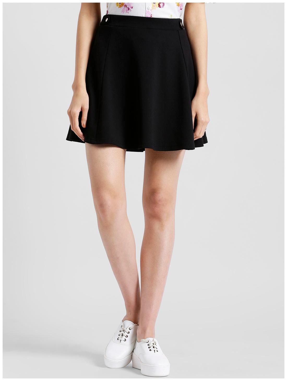 

Zink London Floral A-line skirt Midi Skirt - Black
