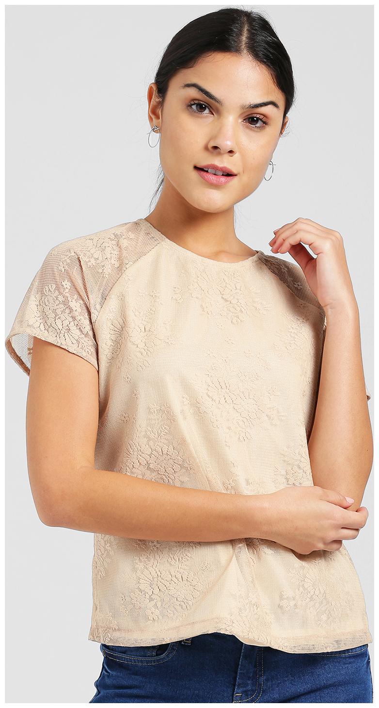 

Zink London Women Self design Regular top - Beige