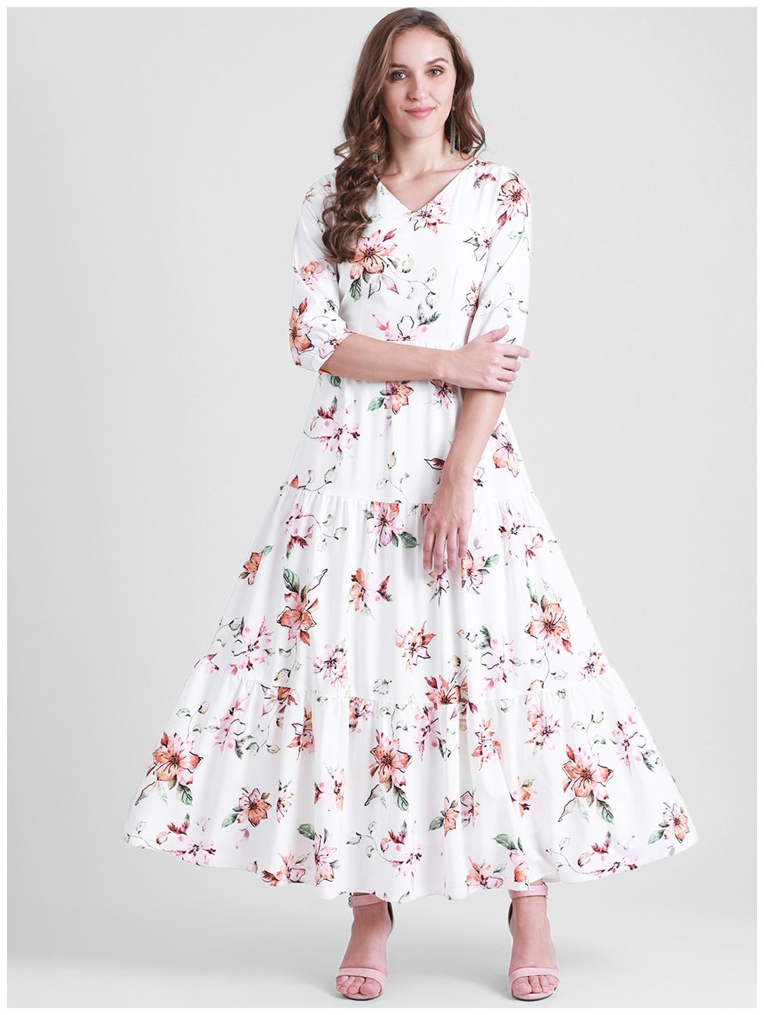 

Zink London White Floral Maxi dress