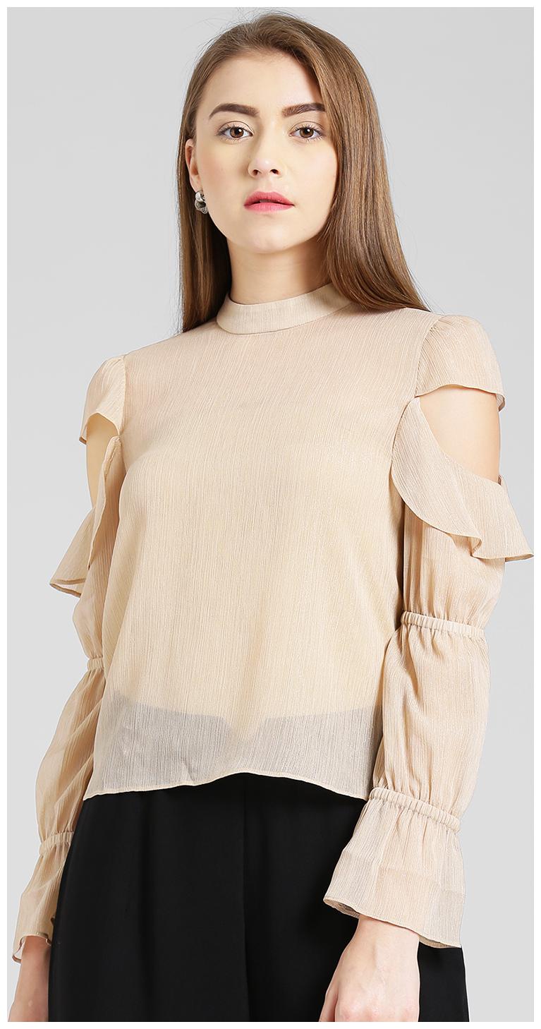 

Zink London Women Solid Regular top - Beige