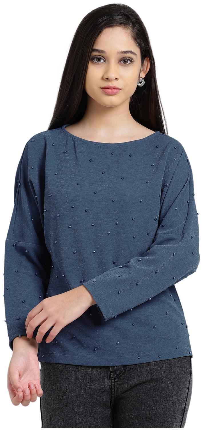 

Zink London Women Solid Regular top - Blue