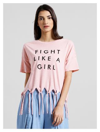 

Zink London Women Geometric Regular top - Pink
