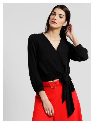 

Zink London Women Geometric Regular top - Black