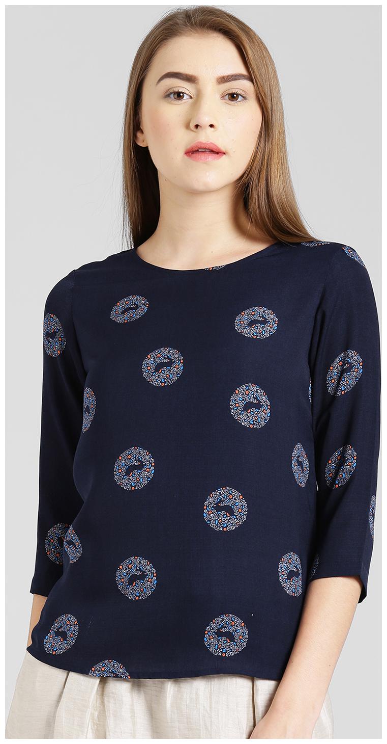 

Zink London Women Printed Regular top - Blue
