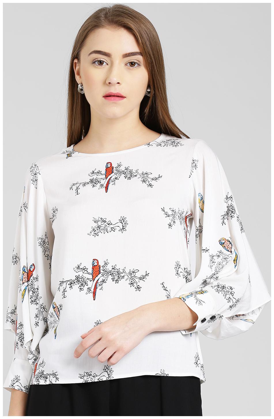 

Zink London Women Printed Regular top - White