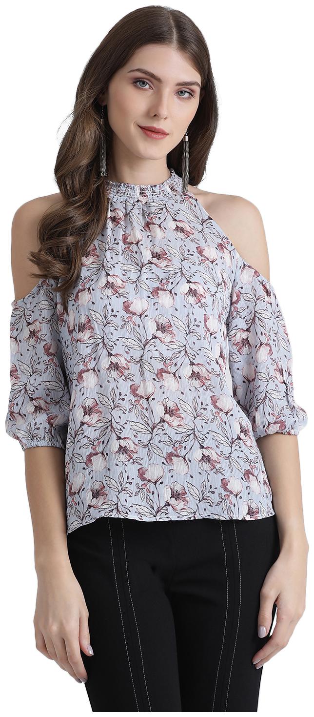 

Zink London Women Floral Regular top - Blue