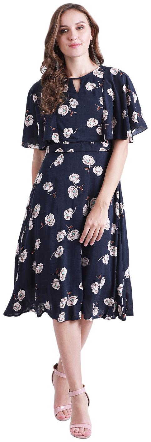 

Zink London Blue Floral A-line dress