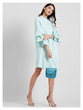 

Zink London Blue Geometric Sheath dress