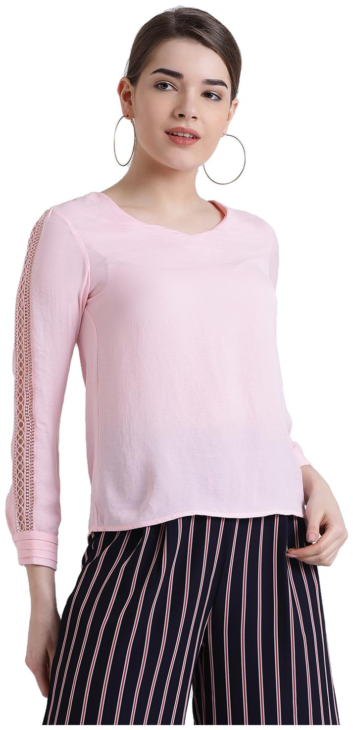 

Zink London Women Solid Regular top - Pink