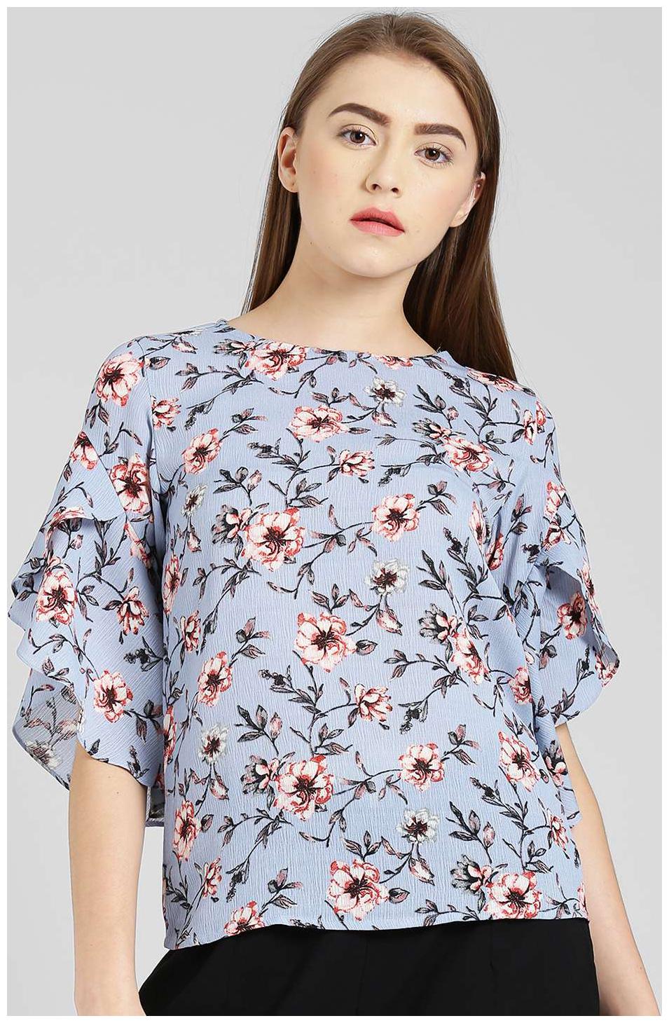 

Zink London Women Floral Regular top - Blue