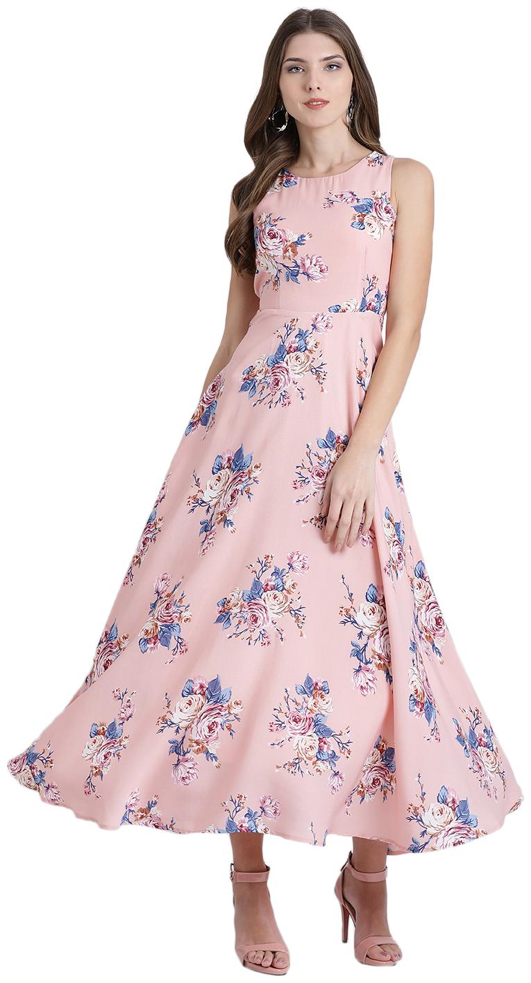 

Zink London Pink Floral Maxi dress