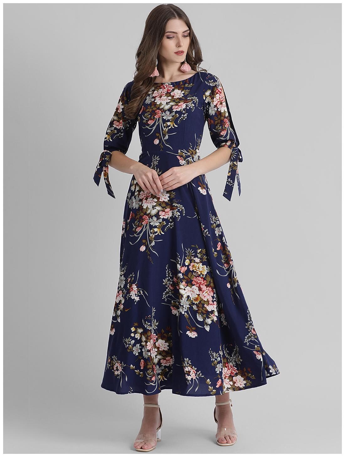 

Zink London Blue Floral Maxi dress