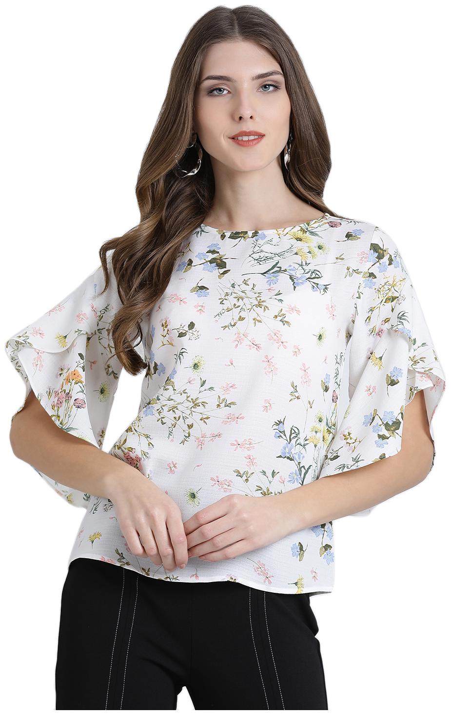 

Zink London Women Floral Regular top - White
