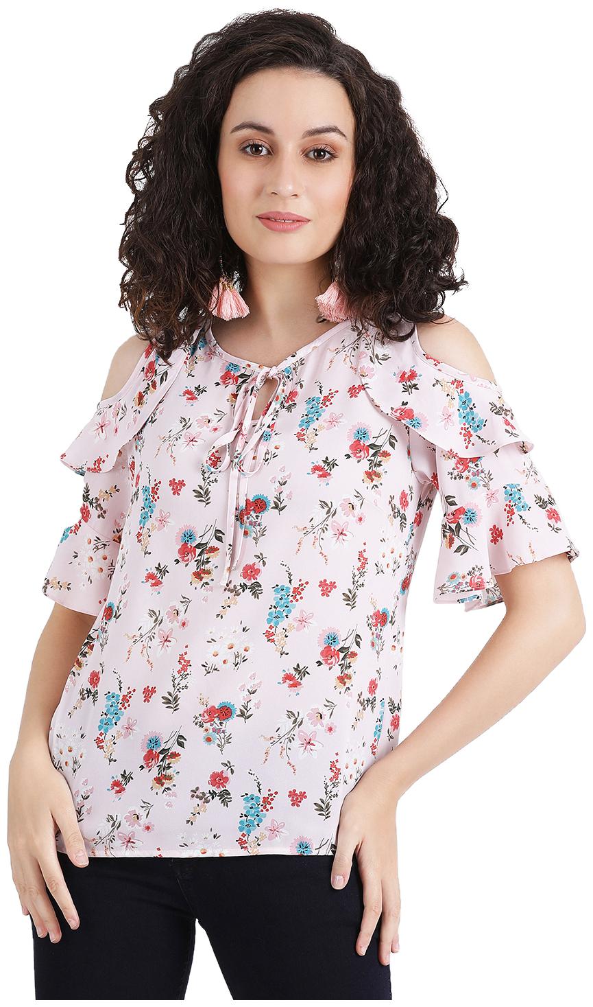 

Zink London Women Printed Regular top - Pink