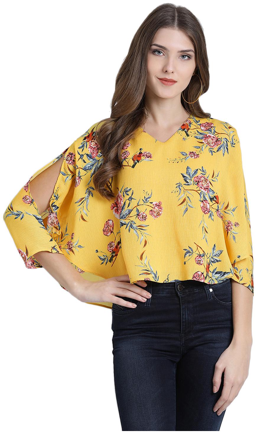 

Zink London Women Printed Regular top - Yellow