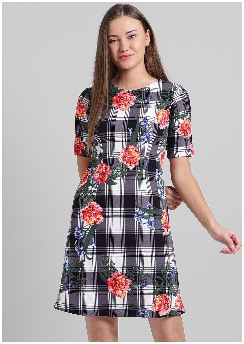 

Zink London Multi Floral A-line dress