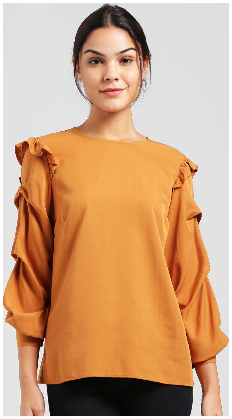 

Zink London Women Solid Regular top - Brown
