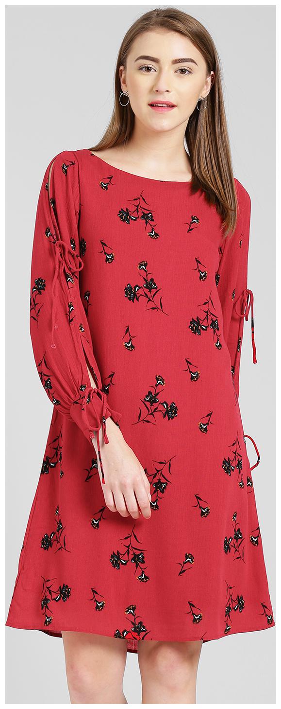 

Zink London Red Printed Sheath dress