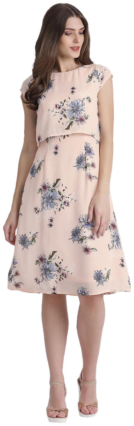 

Zink London Pink Floral Blouson dress