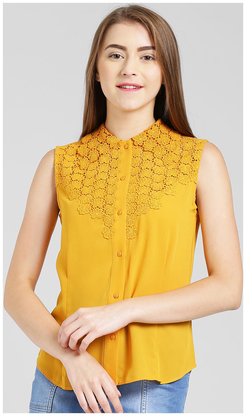 

Zink London Women Embroidered Regular top - Yellow