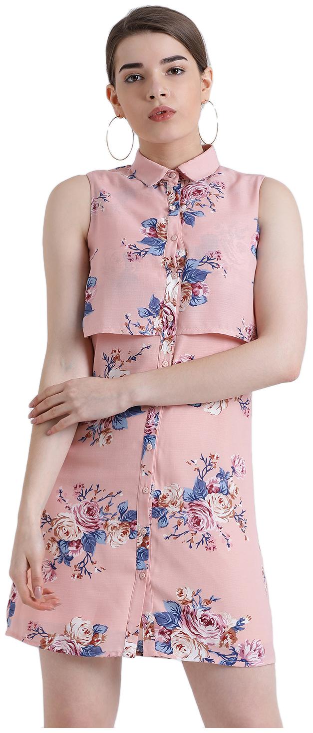 

Zink London Pink Floral A-line dress