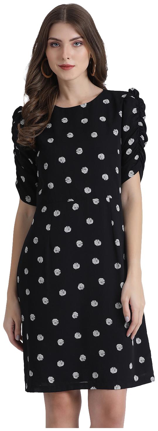 

Zink London Black Polka dots Sheath dress