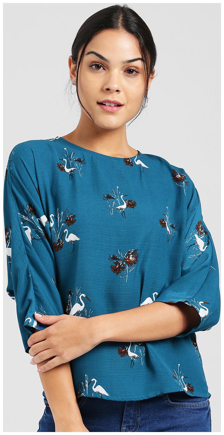 

Zink London Women Printed Regular top - Blue