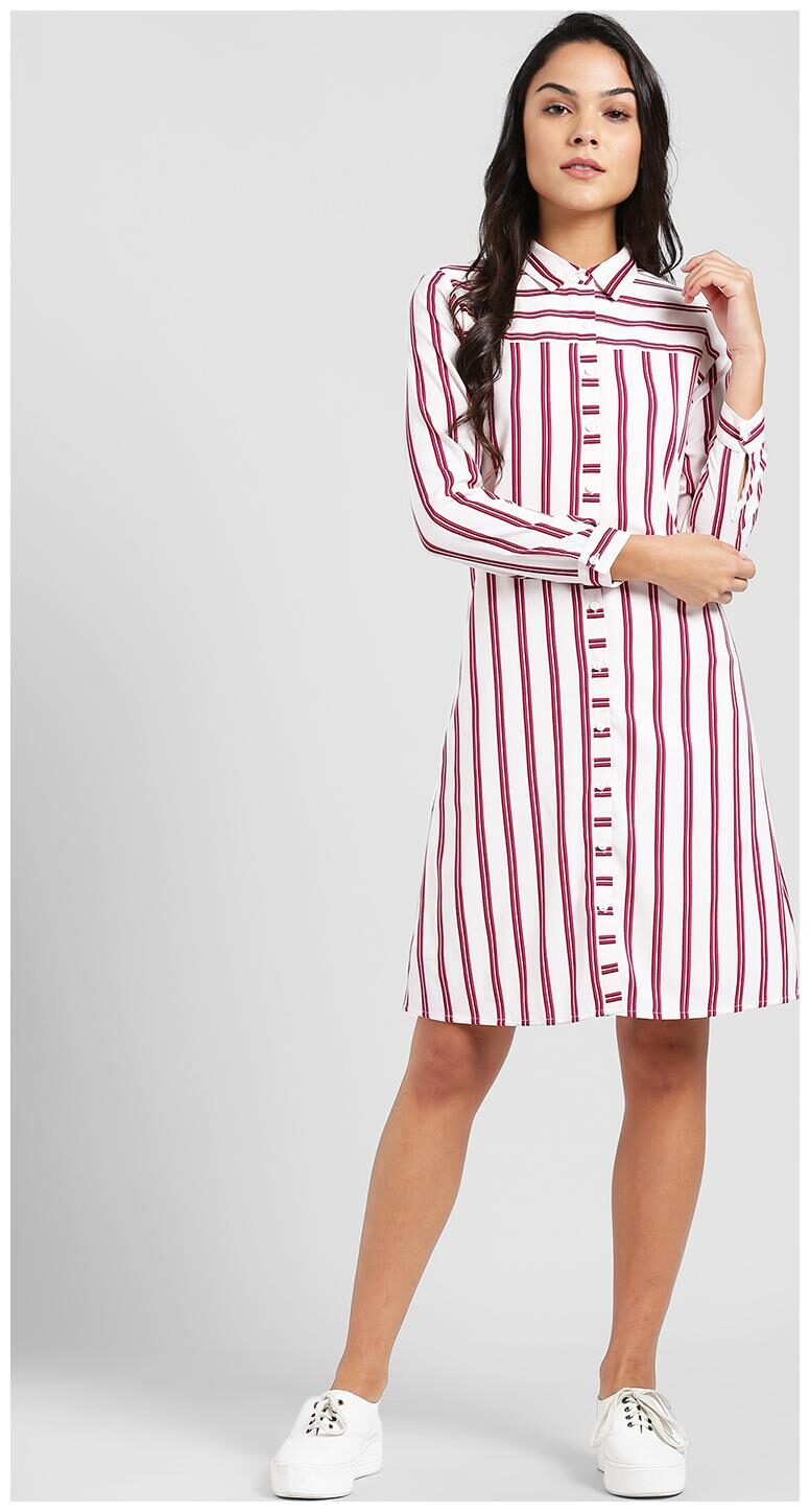 

Zink London Multi Striped Shirt dress