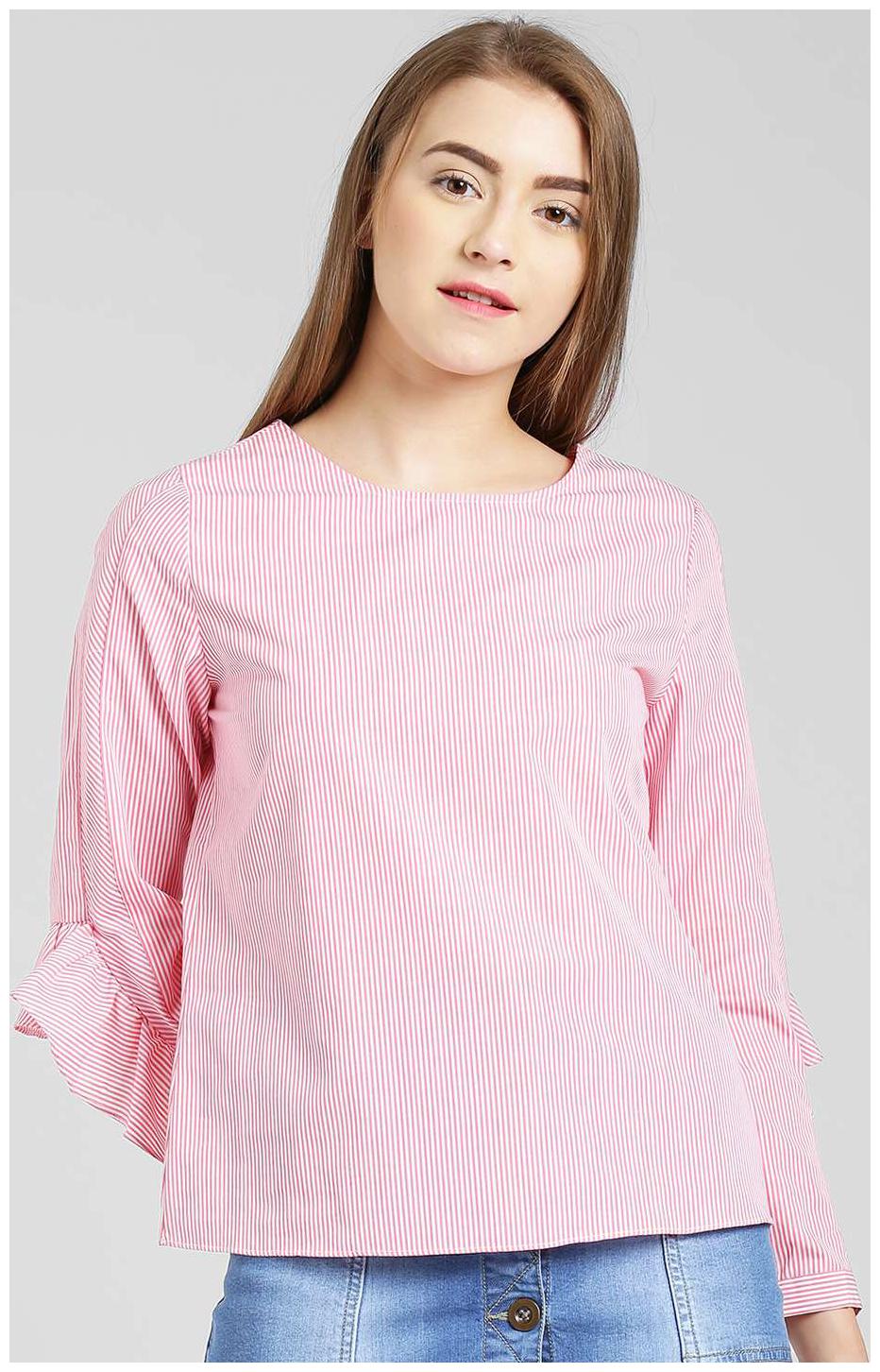 

Zink London Women Striped Regular top - Pink