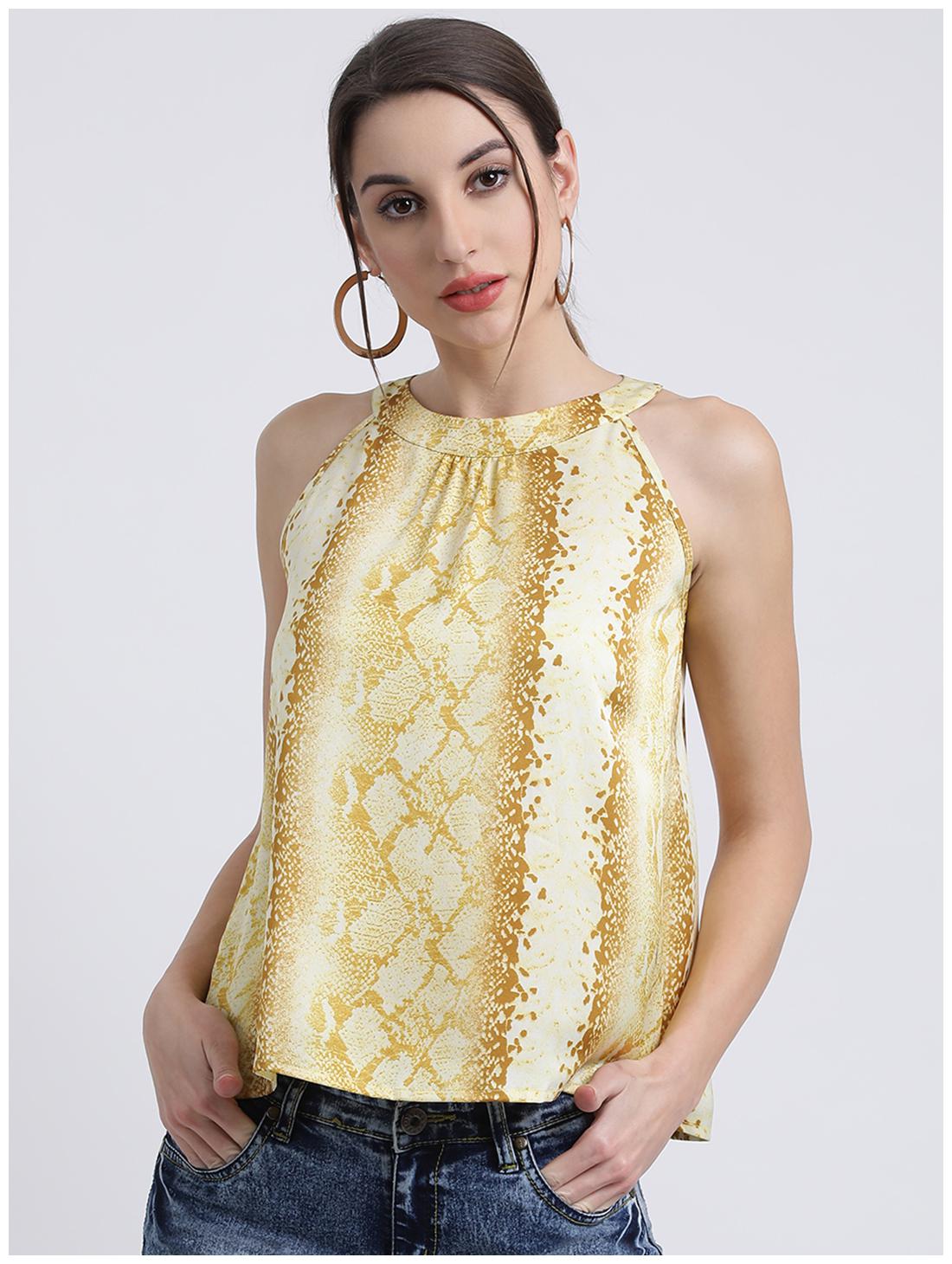 

Zink London Women Printed Regular top - Yellow