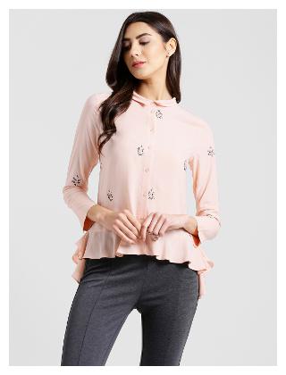 

Zink London Women Geometric Regular top - Pink