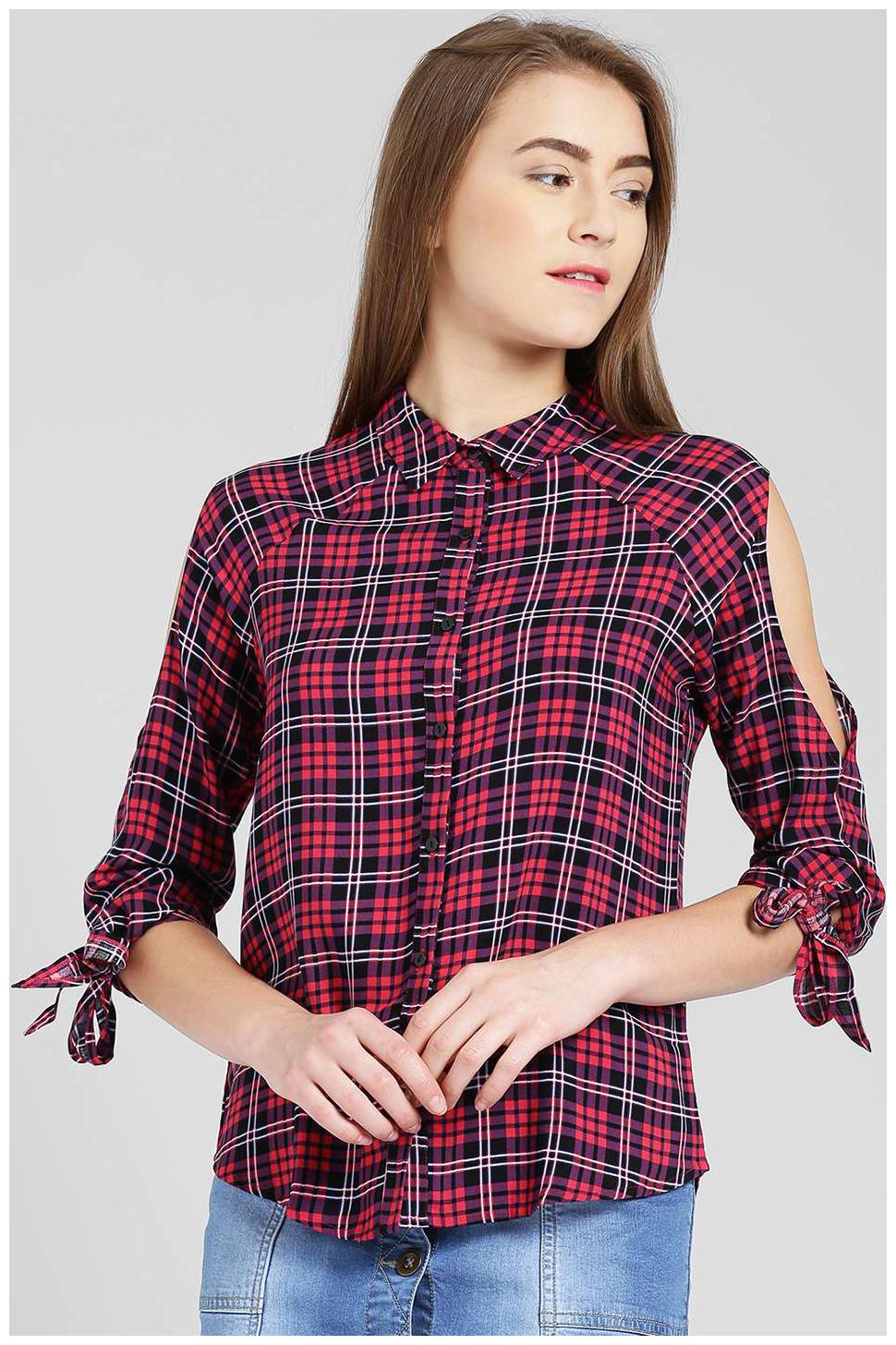 

Zink London Women Checked Regular top - Pink