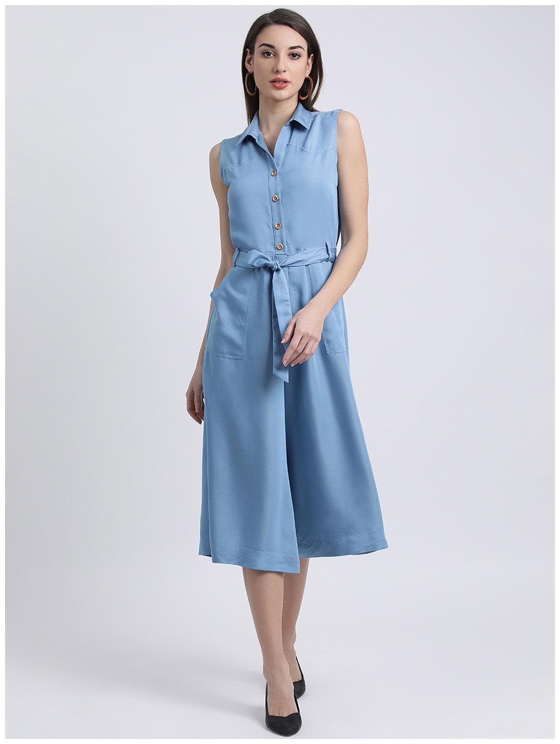 

Zink London Solid Jumpsuit - Blue